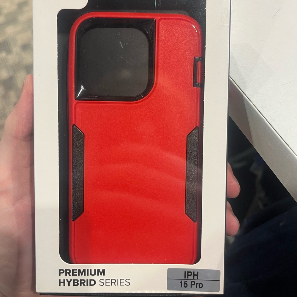 Premium Hybrid Series Red Phone Case for iPhone 15 Pro